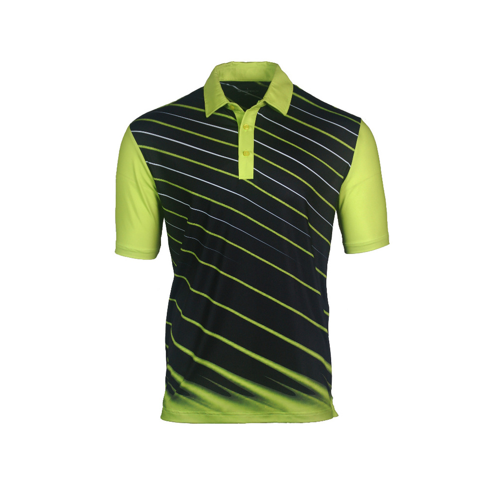 Scorpion 21 Stinger Yellow Green & Black Golf Polo